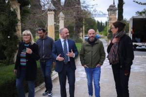 Malta Film Commissioner Johann Grech and Minister for National Heritage, the Arts and Local Government Owen Bonnici on the set of Zielfahnder V